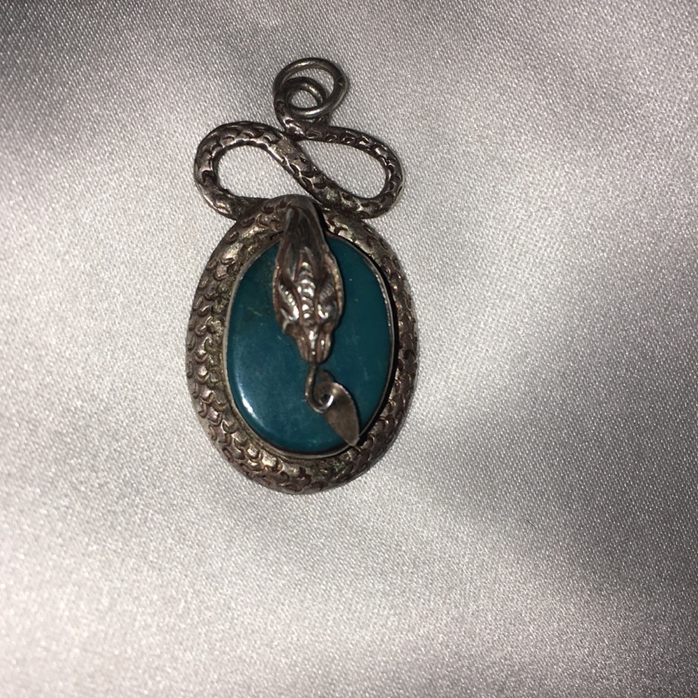 COPY - Vintage sterling snake pendant